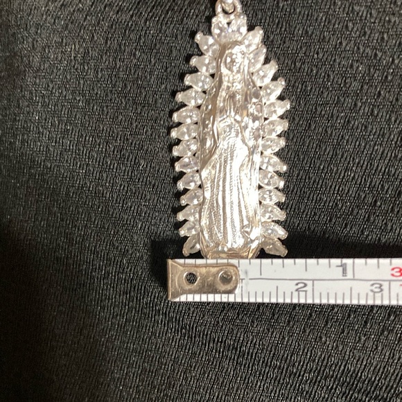 925 silver/zirconia Our Lady of Guadalupe pendant - Picture 6 of 7